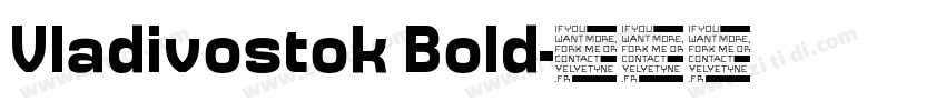 Vladivostok Bold字体转换